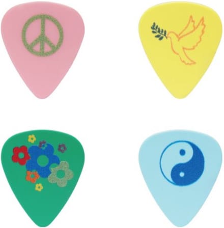 D'Andrea - Cool Plecs - Plectrum - Peace & Love - 0.71 mm - 12-pack