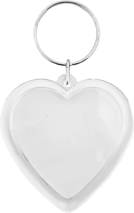 CombiCraft Plexiglas sleutelhanger blanco hart middel 48x50mm - 25 stuks