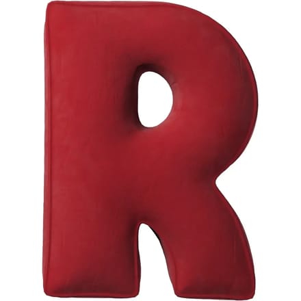 Kussen letter r Yellow Tipi Posh Velvet