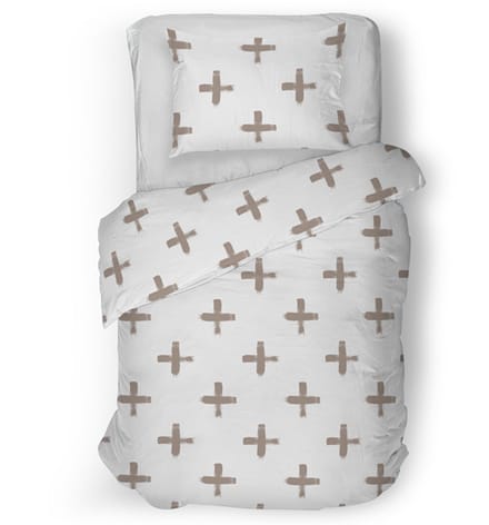 Snoozing Kely Dekbedovertrek - Eenpersoons - 140x200/220 cm - Taupe