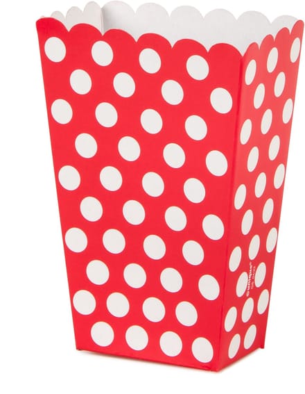 Haza Original Feestdoosjes Polkastip Rood 14 X 9 Cm 8 Stuks
