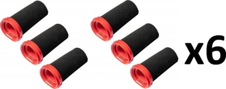 6 x Filters vervanging geschikt voor Bosch stofzuiger FLEXXO SERIE 4