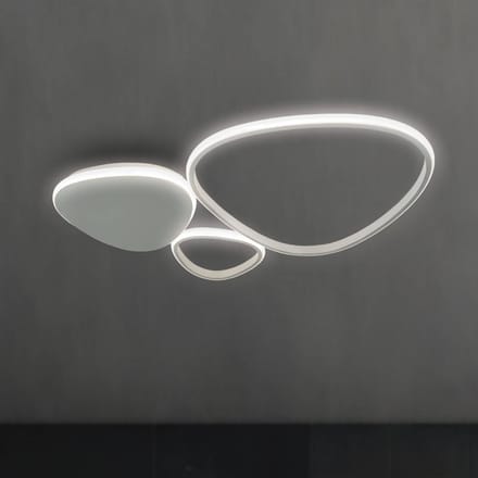 Viokef LED plafondlamp Helix, zilverkleurig, lengte 62 cm, metaal