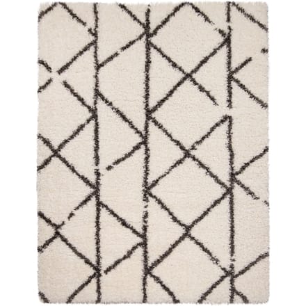 Hoogpolig tapijt Mahara beige 60x90 cm