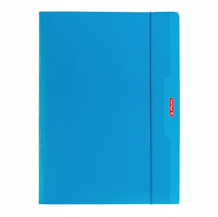 Herlitz Tek Teca Tek A4 Blauw met Elastiek - Color Blocking