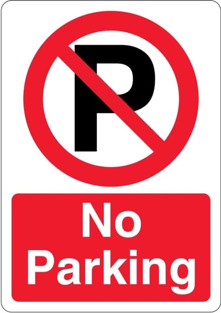 Parkeerverbod Bord - Niet Parkeren Teken - Parkeerbeheer - Weerbestendig Aluminium - A4 Formaat - Rood