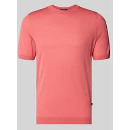 gebreid shirt met ronde hals