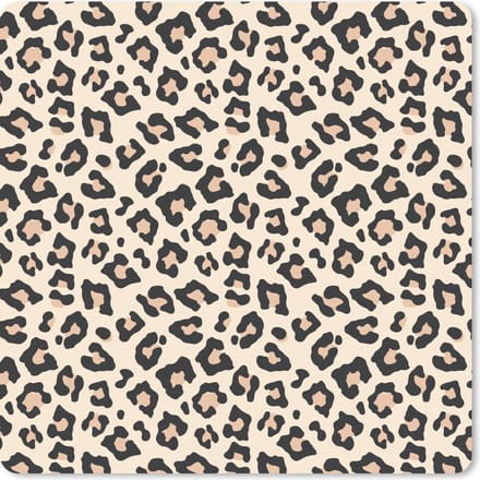 Muismat 20x20 cm - Mousepad Dierenprint - Panterprint - Roze - Muismatten