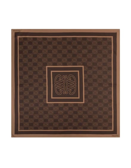 Dante 6 Monogram Printed Scarf Sjaals Donkerbruin 263900