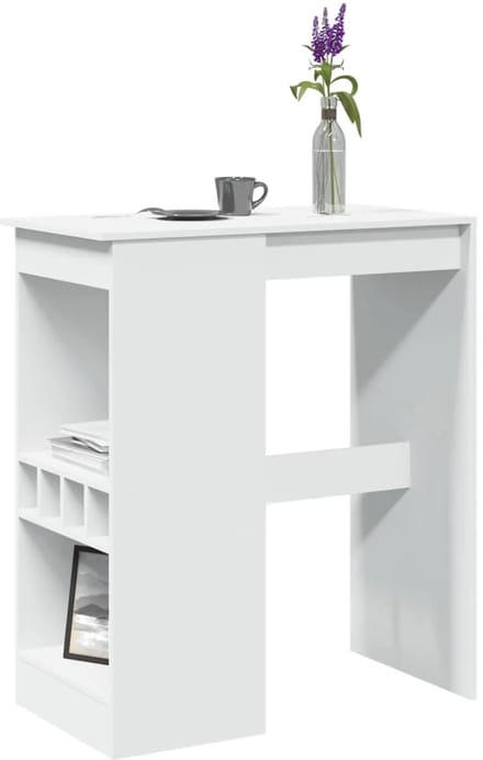 Bartafel keuken - Bartafel Set - Barkruk - Barstoel - Keukenstoel - Voetsteun - Wit