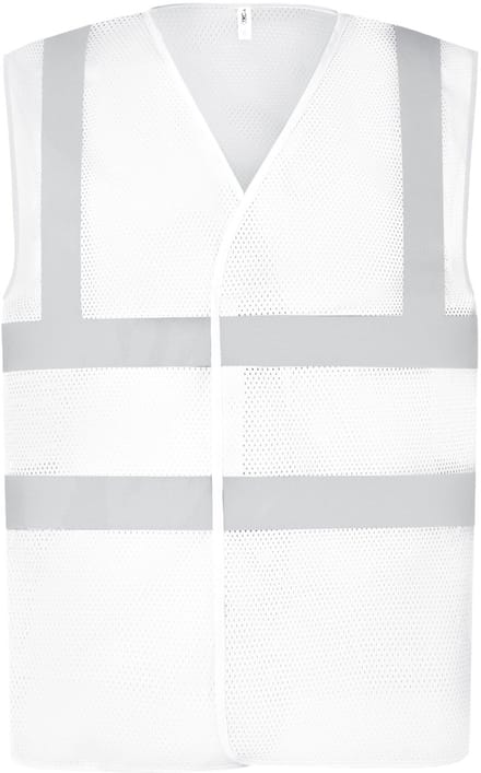 Gilet Unisex M Yoko V-hals Mouwloos White 100% Polyester
