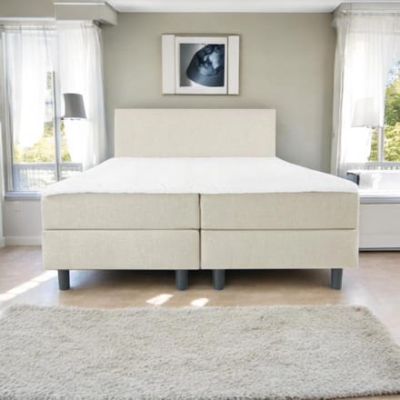 Boxspring Serenity - 120x200 Compleet - Beige Glad - AVV Matrassen