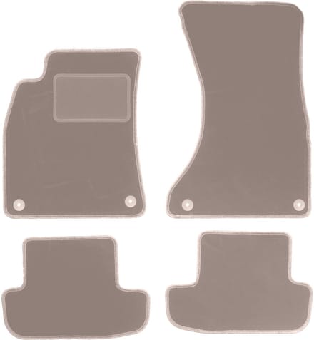 Beige velours vloermatten voor: Audi A5 8T coupé (2008-2018)