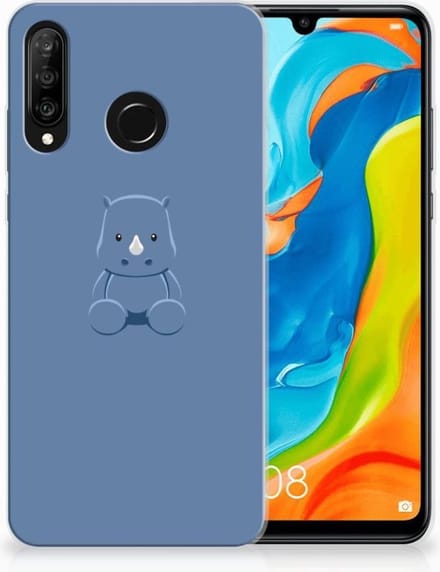 Huawei P30 Lite Telefoonhoesje met Naam Baby Rhino