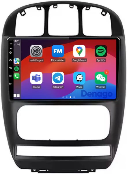 CarPlay autoradio geschikt voor Chrysler Voyager & Dodge Grand Caravan | 2000 t/m 2012 | Android 16 | 9 inch | Draadloos Apple CarPlay & Android Auto | 2GB + 32GB | QuadCore processor | Denago DNG-A278 | 2025 model | 2000–2012 | Bluetooth & Wifi