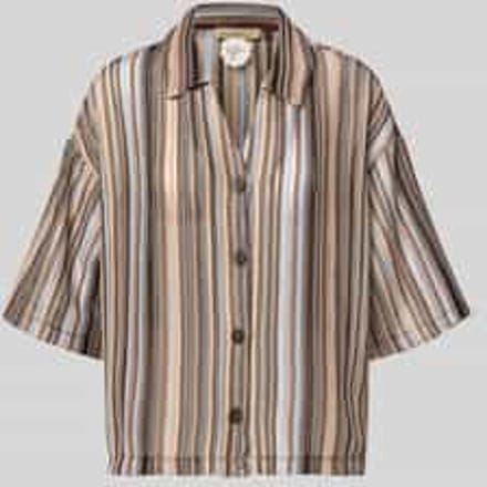 boxy fit blouse met V-hals