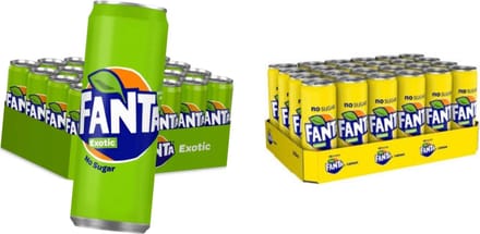 Fanta Lemon Zero & Fanta Exotic Zero 48x 330 ml