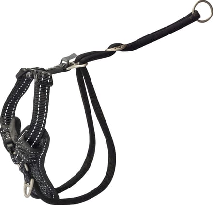 Rogz Utility Stop Pull Tuig Zwart - Hondenharnas - M 32-52x1.6 Cm