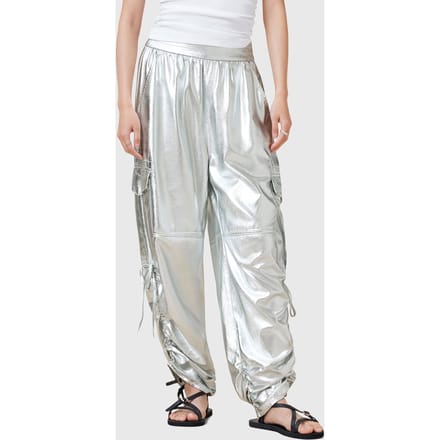 AllSaints Kaye Trouser Metallic Silver Taglia: M | Pantaloni cargo Outlet | Donna | Grigio