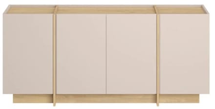 CALICOSY - Buffet met 4 deuren, decor van kasjmier en saffier eiken, L180 cm - ONYX