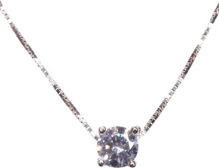 Wit gouden ketting met zirkonia