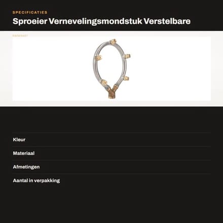Dailygoods- Sproeier Vernevelingsmondstuk - Verstelbare Irrigatie