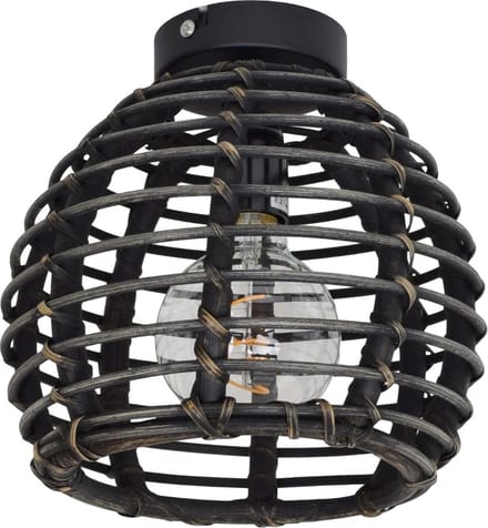 Urban Interiors - Plafondlamp - Bamboe Zwart - Ø25