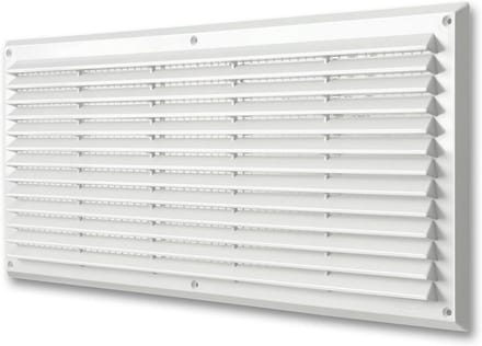 Kunststof Ventilatie Rooster 500 x 227 mm - Wit, Rechthoekig