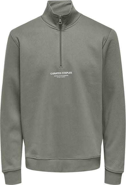 Only & Sons Curated Half Zip Sweater Heren - Maat S