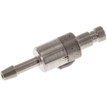 RVS DN 2.7 (Micro) Luchtkoppeling Insteeknippel 3 mm Slangpilaar Double Shut-Off