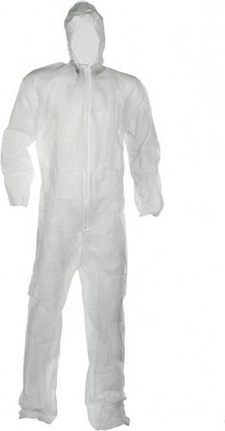 *** 5x Wegwerp Overal - Bescherm Pak - Spuit Overal - Disposable Werkoverall - van Heble® ***