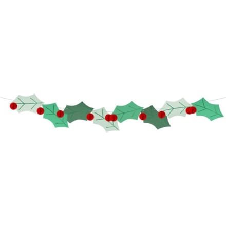 Meri meri kerst - slinger groot honeycomb holly à 2,4 meter