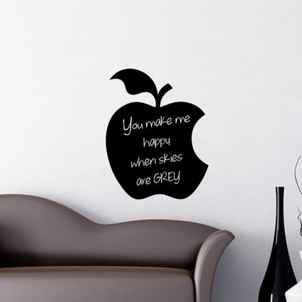 Schoolbordsticker - uitwisbare zelfklevende muurstickers - APPEL 1 - 110x90cm