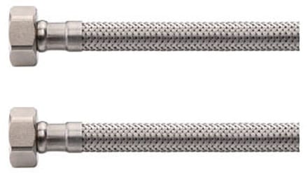 Riko Flexibele Aansluitslang - 1/2" BI x 3/8" BI - 60cm - RVS