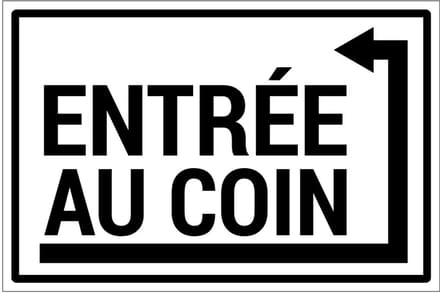 Entrée au coin droite sticker | 45 x 30 cm