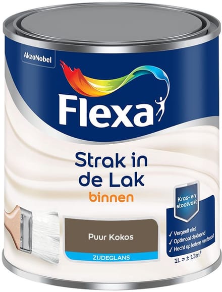 Flexa - Strak In De Lak Binnenlak Zijdeglans - Puur Kokos - Mengverf - 1 L