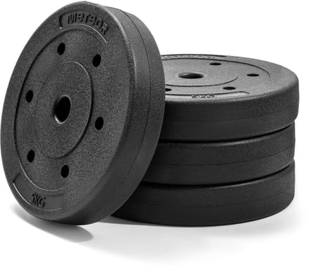 Meteor Gewichtschijven Set - Gewichtschijven - 4x5 kg, PVC, veelzijdig gebruik