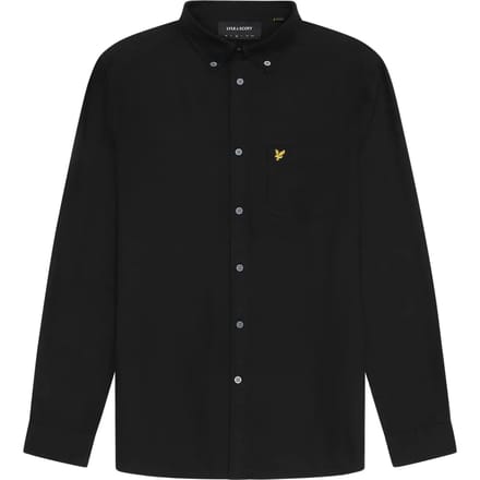 Lyle & Scott Shirt Plain Oxford Black - Maat M - Heren - Overhemden Casual