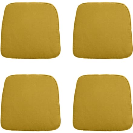 Madison - Zitkussen Wicker Panama mustard - Ca. 48x48 cm - Set van 4