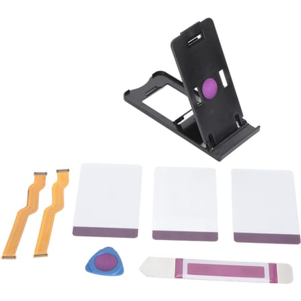 2 stuks Moederbord Flexkabel met Reparatiegereedschap Hoofd Flexkabel Oplaadlint Vervanging voor Galaxy A10 A105F black