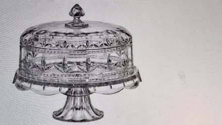 kristalglas Taartplateau met deksel "Tulipcake plate " 32 cm