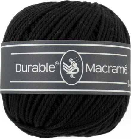 Durable Macramé - 325 black - Katoen Garen