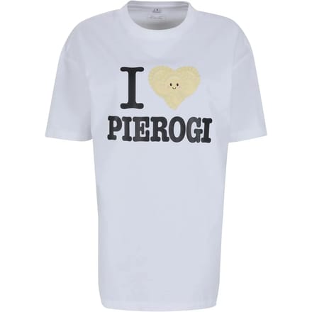 Dames-T-shirt oversized Miss Tee I Love Pierogi