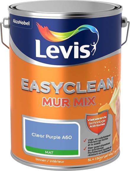 Levis - Easyclean Mur Mat Mix - Clear Purple A60 - Mengverf - 5 L