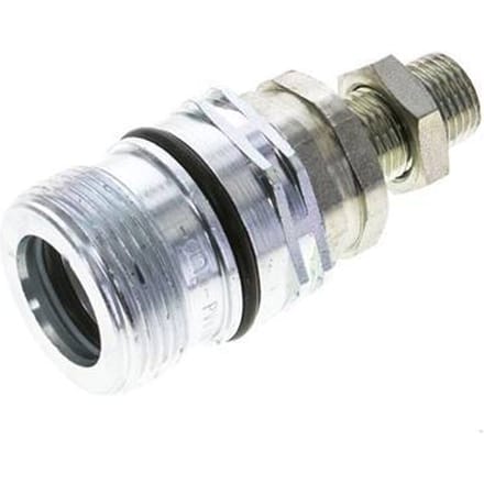 Stalen DN 12.5 Hydraulische Koppeling Snelkoppeling 10 mm L Knelring Schotkoppeling ISO 14541/8434-1 D M36 x 2