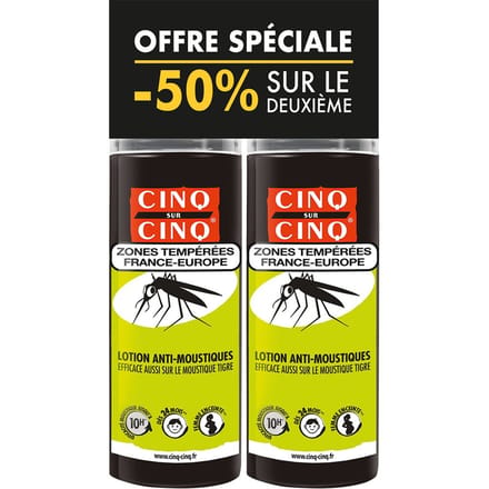 Cinq sur Cinq Muggenspray Gematigde Zones Set van 2 x 100ml