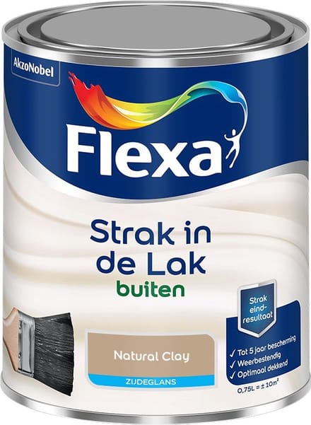 Flexa - Strak In De Lak Buitenlak Zijdeglans - Natural Clay - Mengverf - 750 Ml