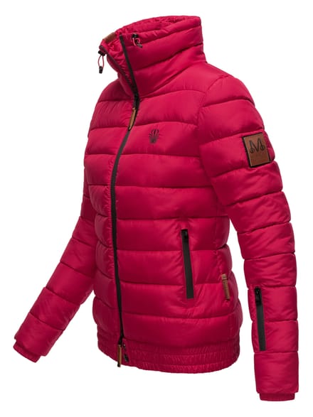 Marikoo dames gewatteerde jas Poisen met hoge kraag & teddyfleece zakken