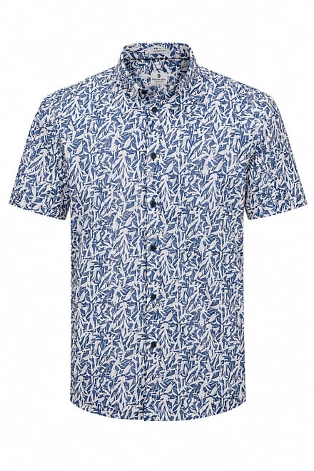 Dstrezzed Dstrezzed Korte Mouw Overhemd Print Horizon Blue  S