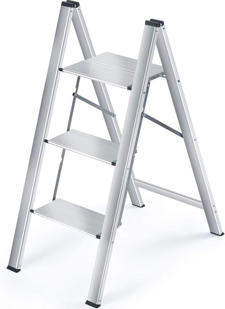 Huishoudtrap 3 Treden - Keukentrap Inklapbaar - Opstapje - keukentool